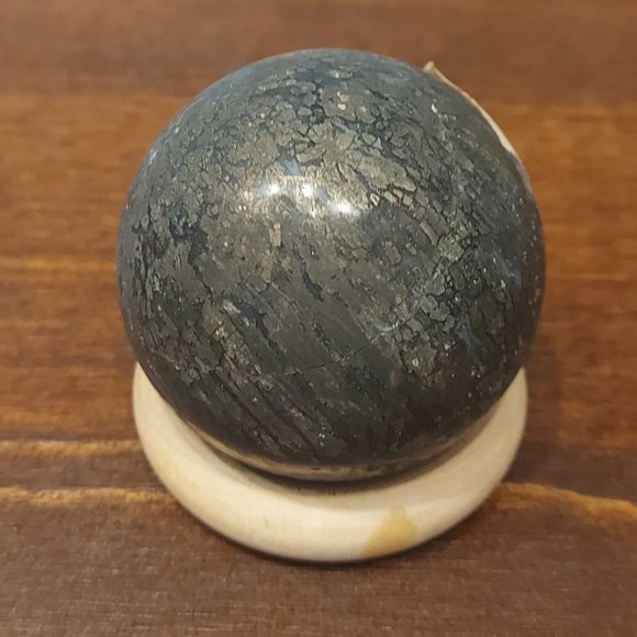 🔥 Sale 🔥 Pyrite in Botryoidal Agate Sphere - Final Price - Picture 6 of 10
